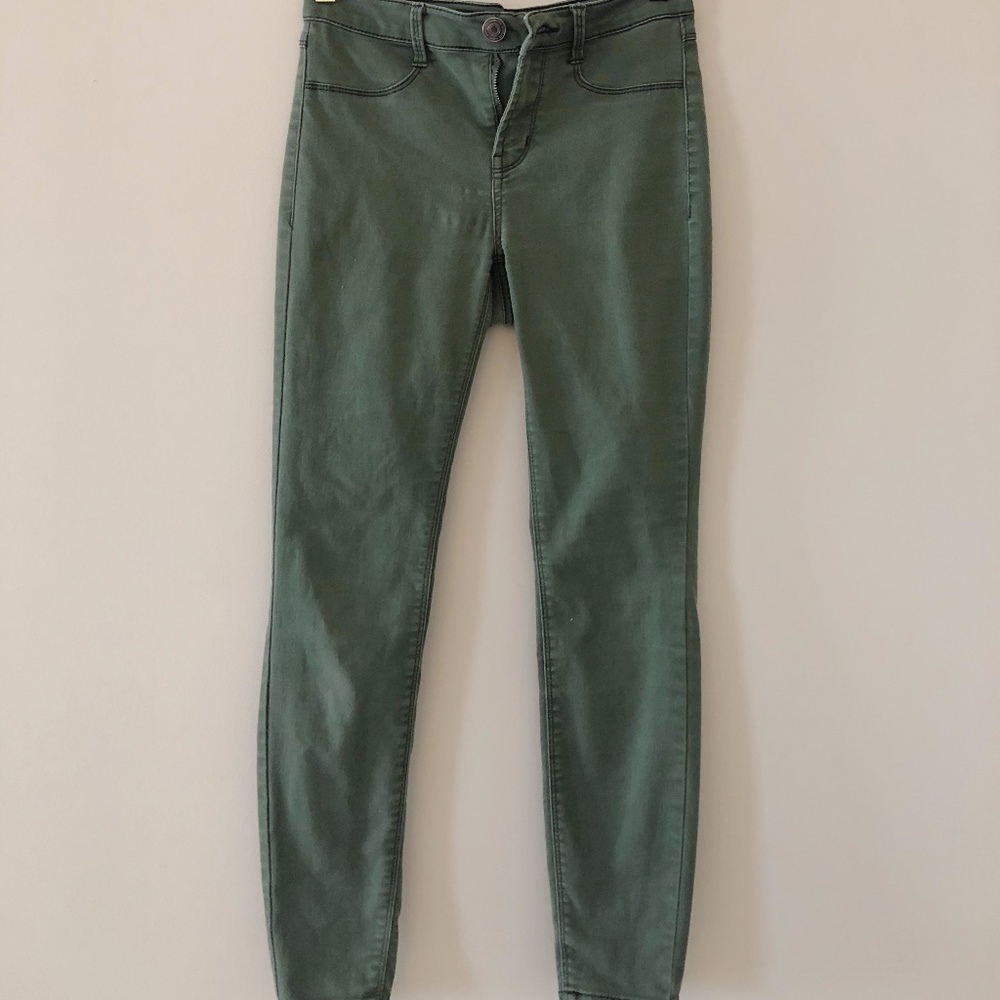 Stretchy Army Green Jeggings